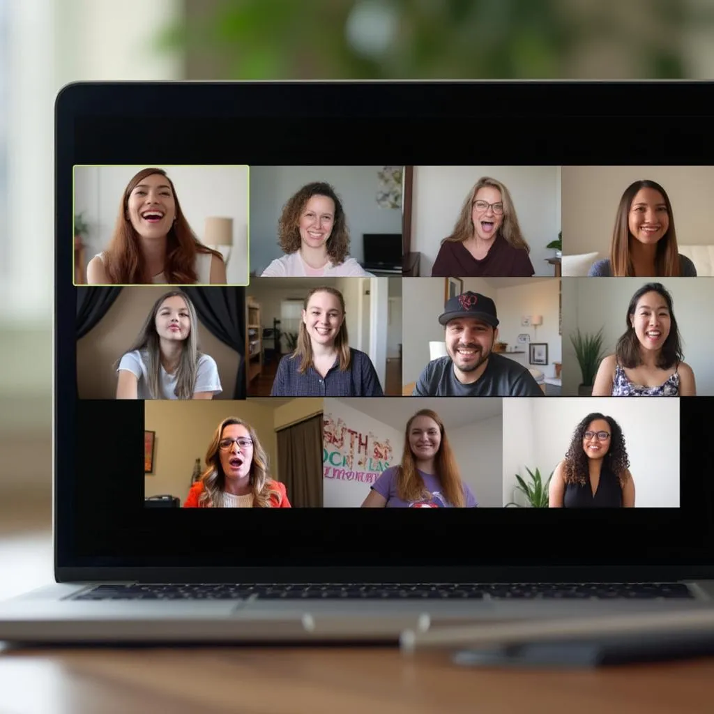 Clase de canto online grupal